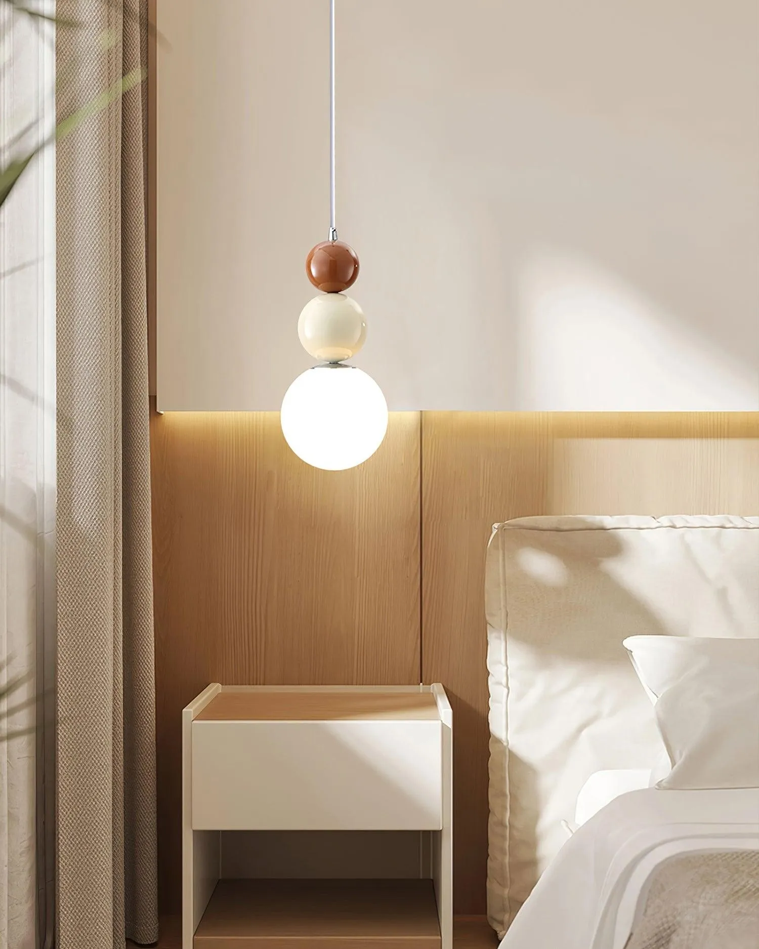 Nordic Cream Moderne Eenvoudige Dot Hanglamp HL460