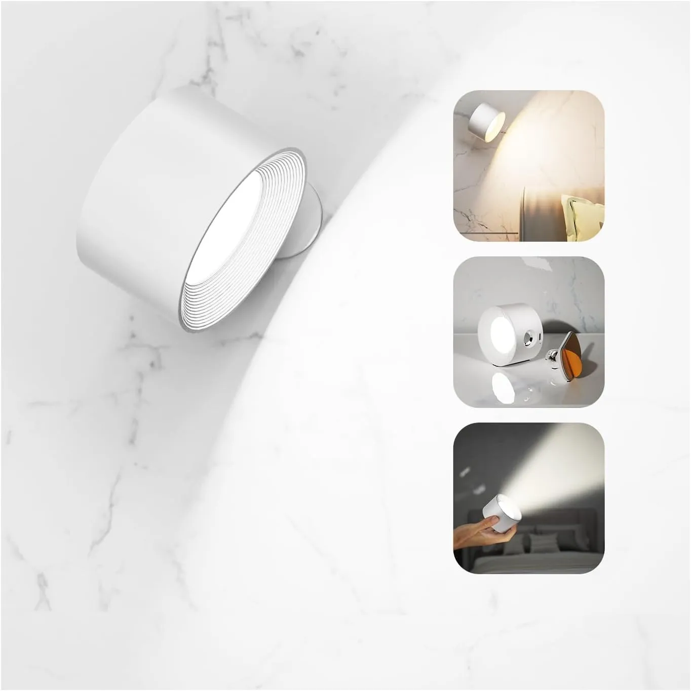 Draaibare USB Oplaadbare LED Wandlamp HL136