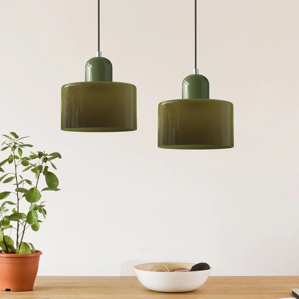 Kalo Cilinder Hanglamp - Glazen Lamp in Scandinavische Stijl voor Eet en Slaapkamer HL107