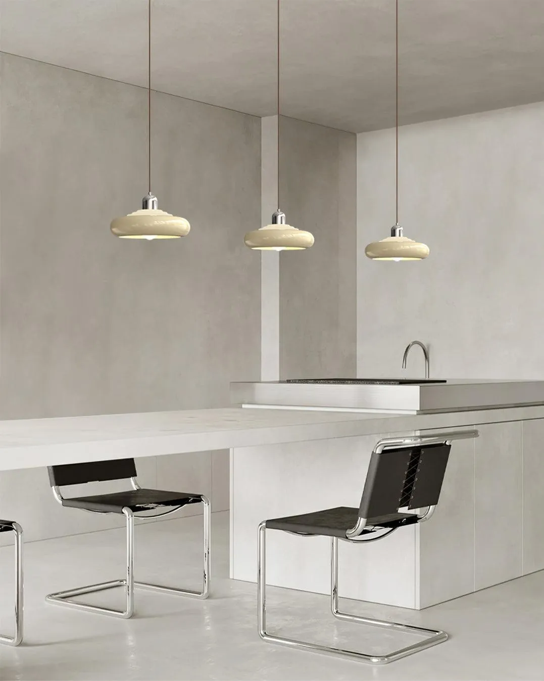 Meerlaagse ronde toren crèmekleurige hanglamp HL401