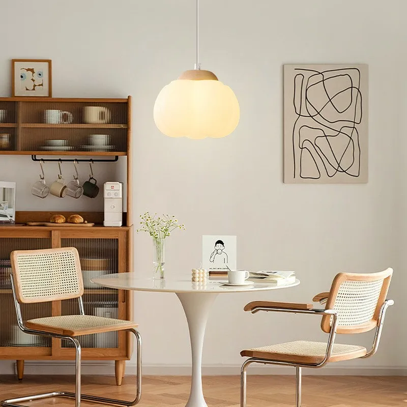 Minimalistische Art Deco houten hars hanglamp HL127