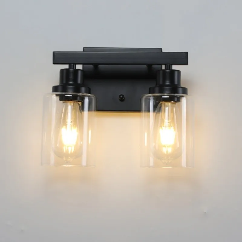Dubbele koppen glazen wandlamp voor badkamer HL247