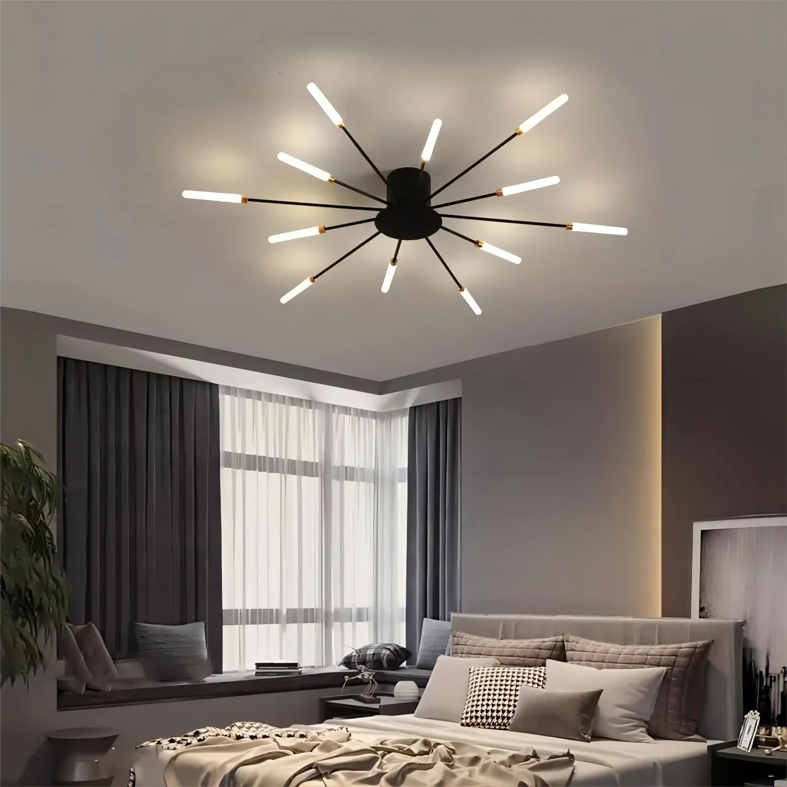 Moderne Spoetnik vuurwerk LED vertakkingsplafondlamp HL108
