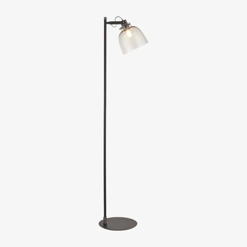 Readium industriële vloerlamp - Verstelbare glazen kop met metalen voet voor woonkamer en slaapkamer HL2063