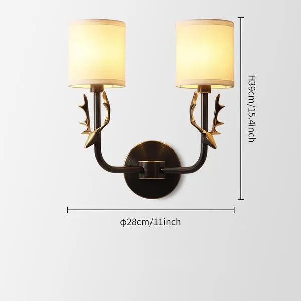 Hertenkop Wandlamp