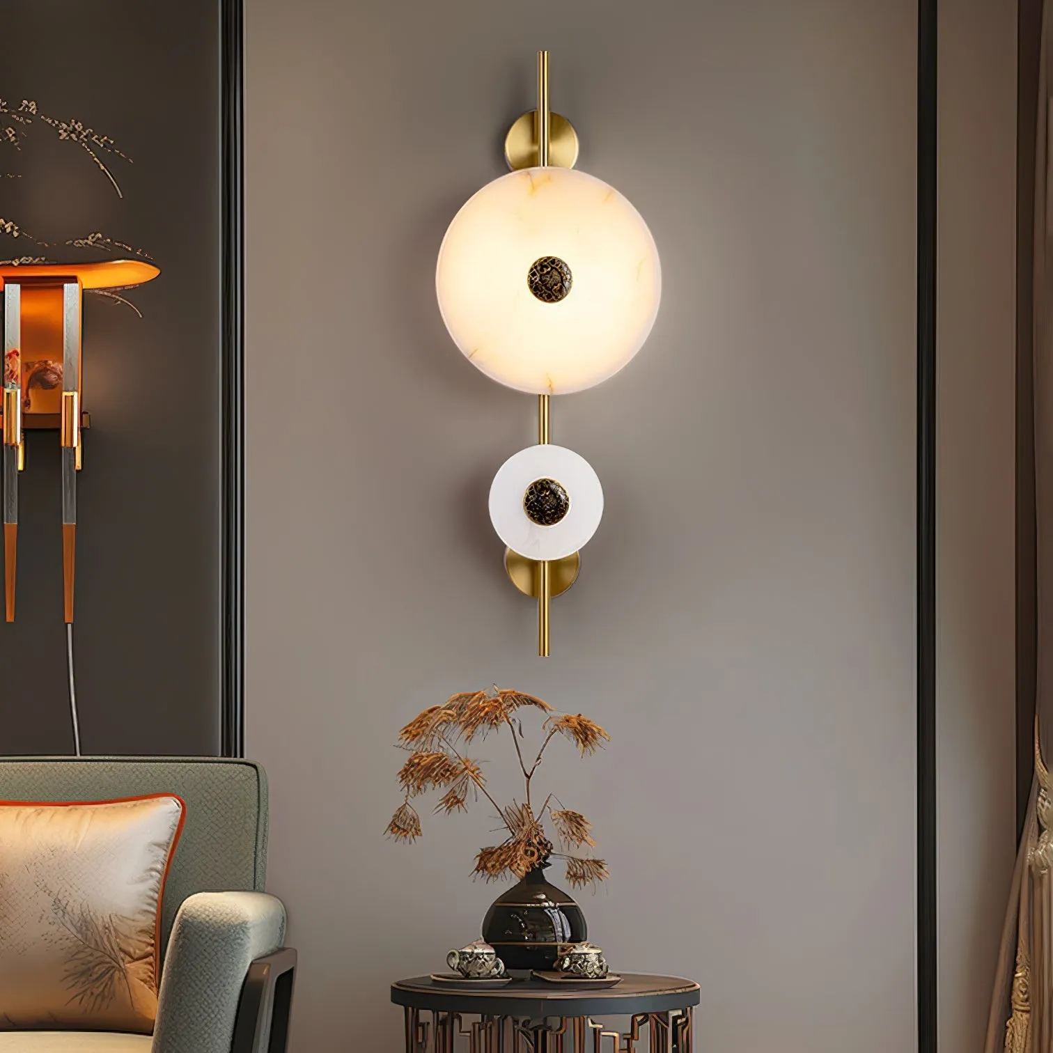 Alabaster Eclipse wandlamp HL2945