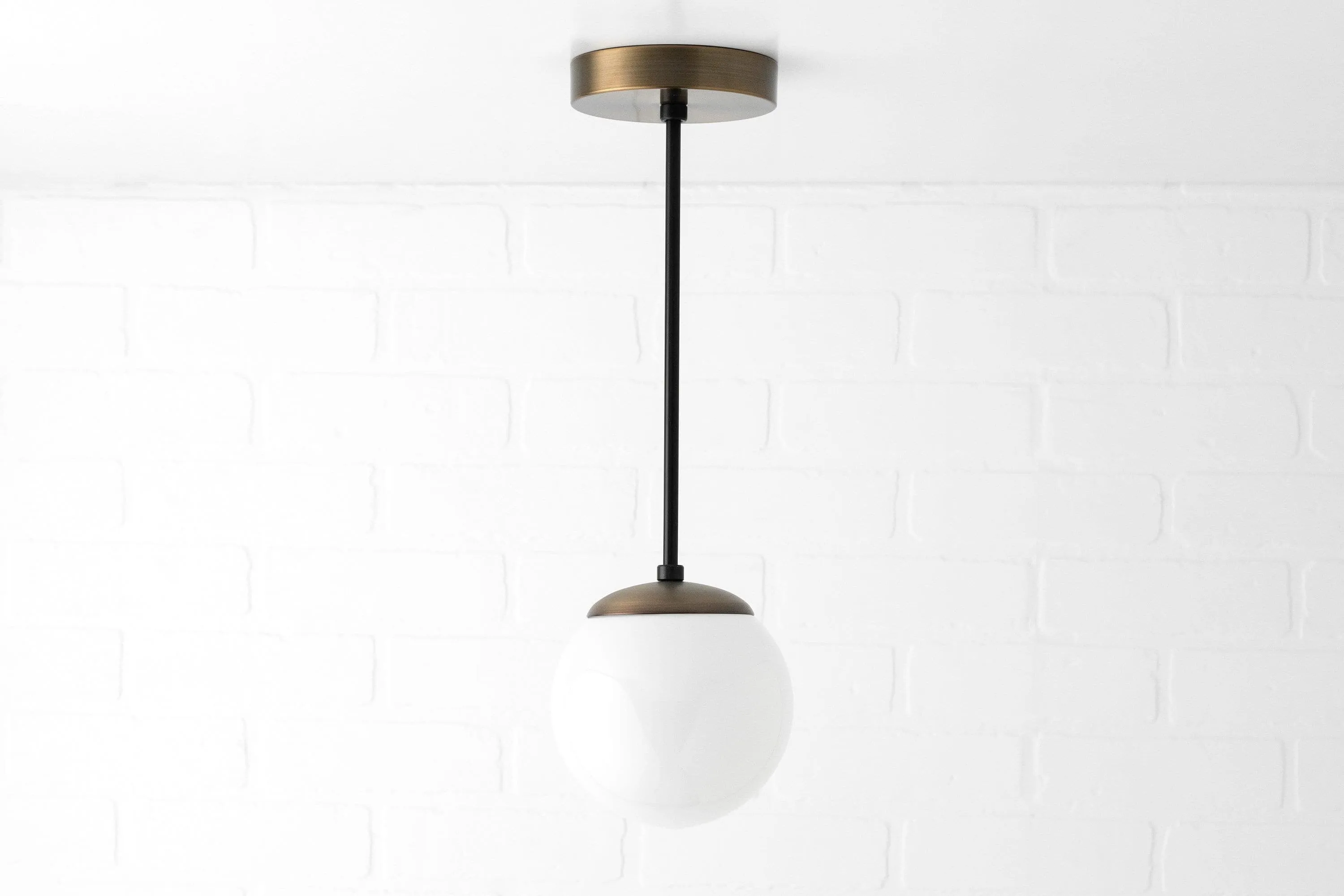 Glorica Glazen Witte Bolvormige Hanglamp - Mid-Century Modern Glazen Hanglamp HL1672