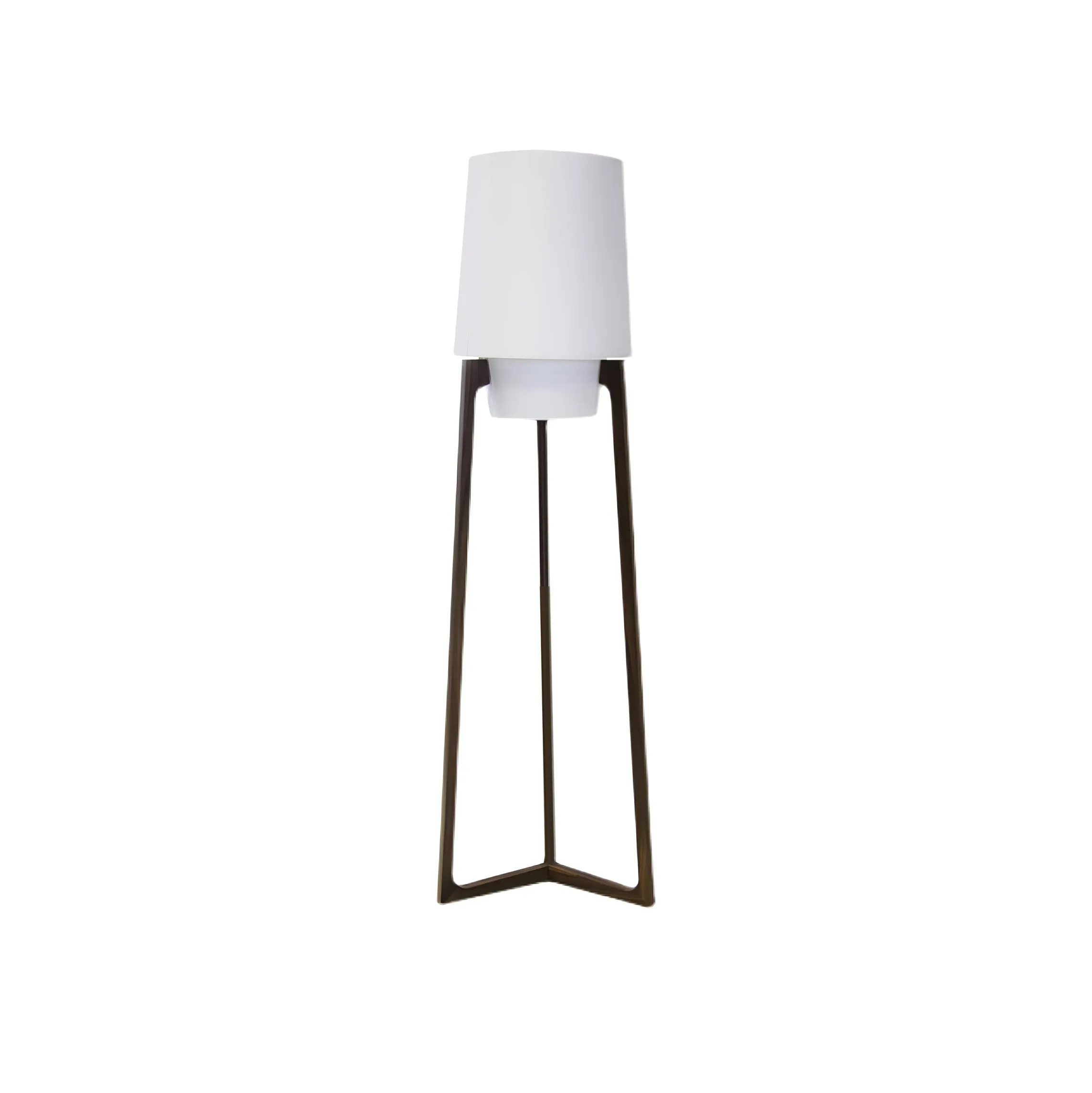 Moderne eenvoudige Chinese stijl massief houten vloerlamp HL569