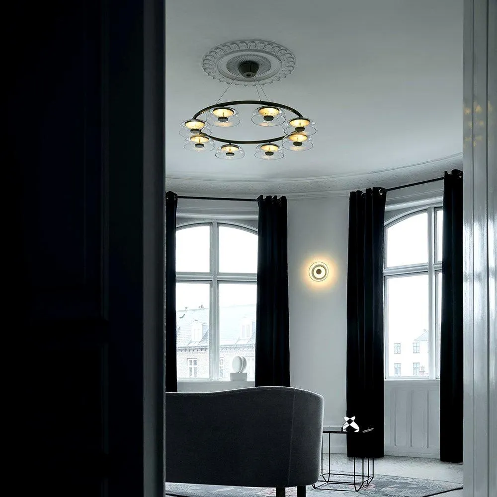 Gouden Blossi 6 Glazen LED Kroonluchter