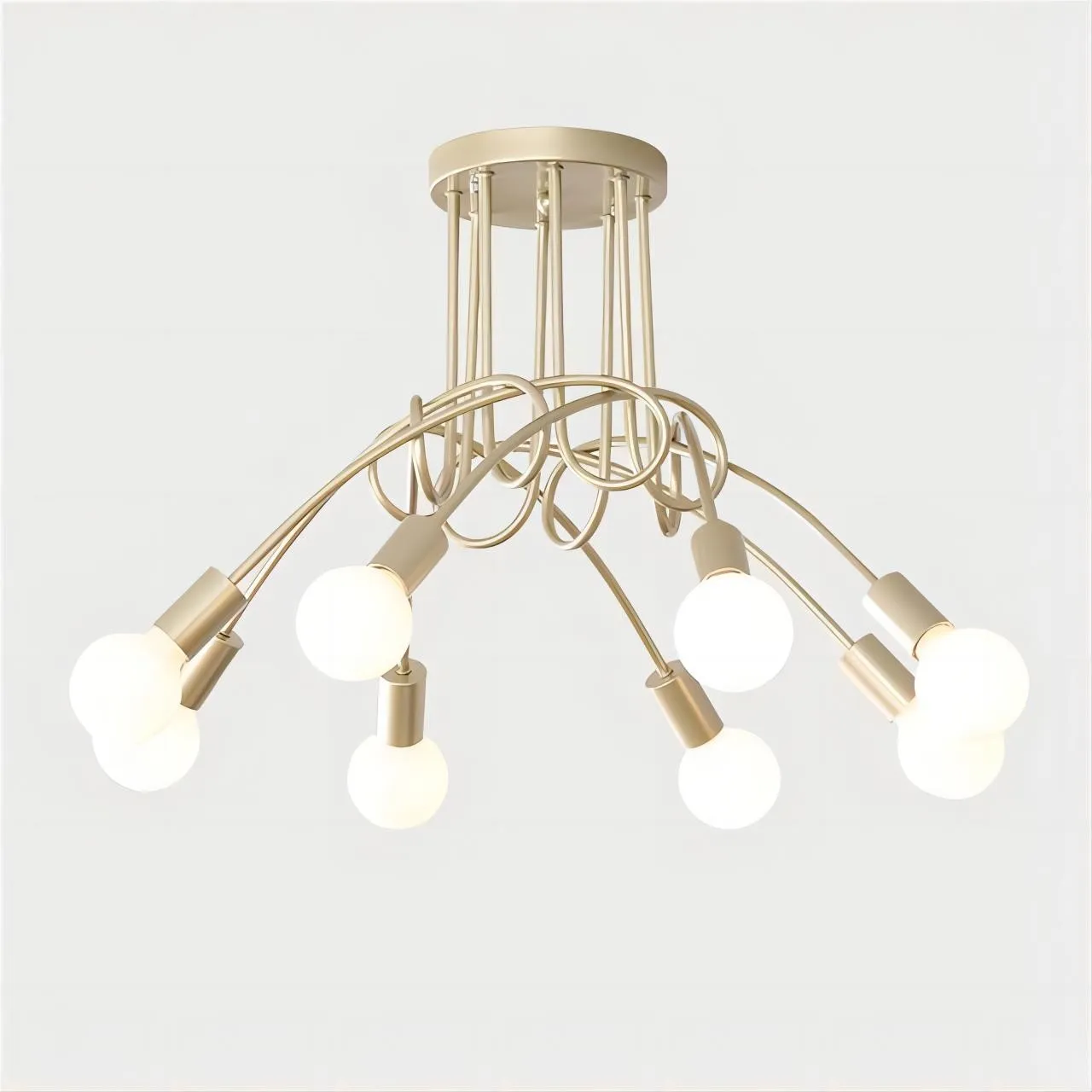 Scandinavische creatieve twist multi head kroonluchter HL174