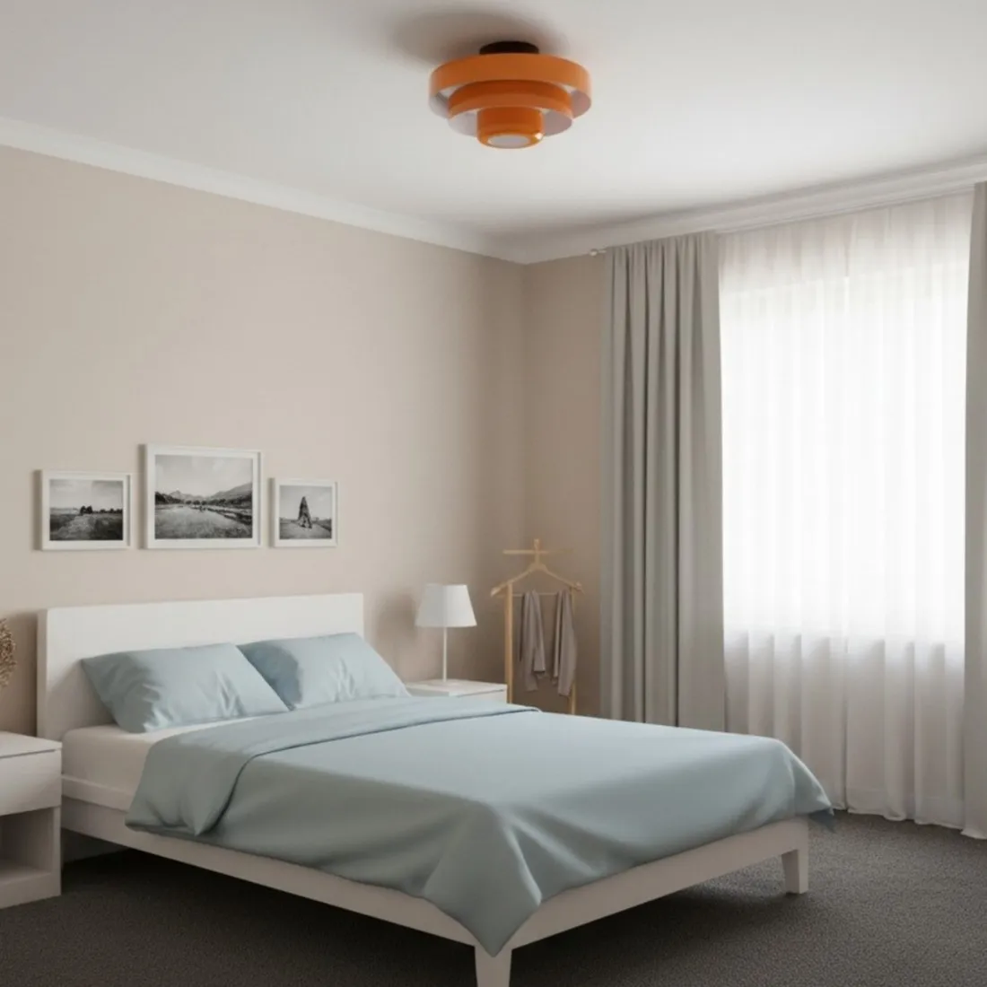 Veleora Bauhaus Drielaagse Plafondlamp - Kleurrijke Metalen Schijflamp HL1843
