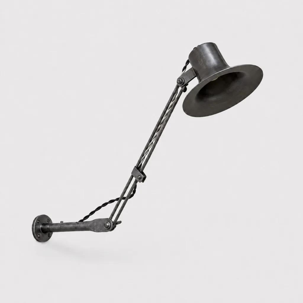Matte Black adjustable folding wall lamp