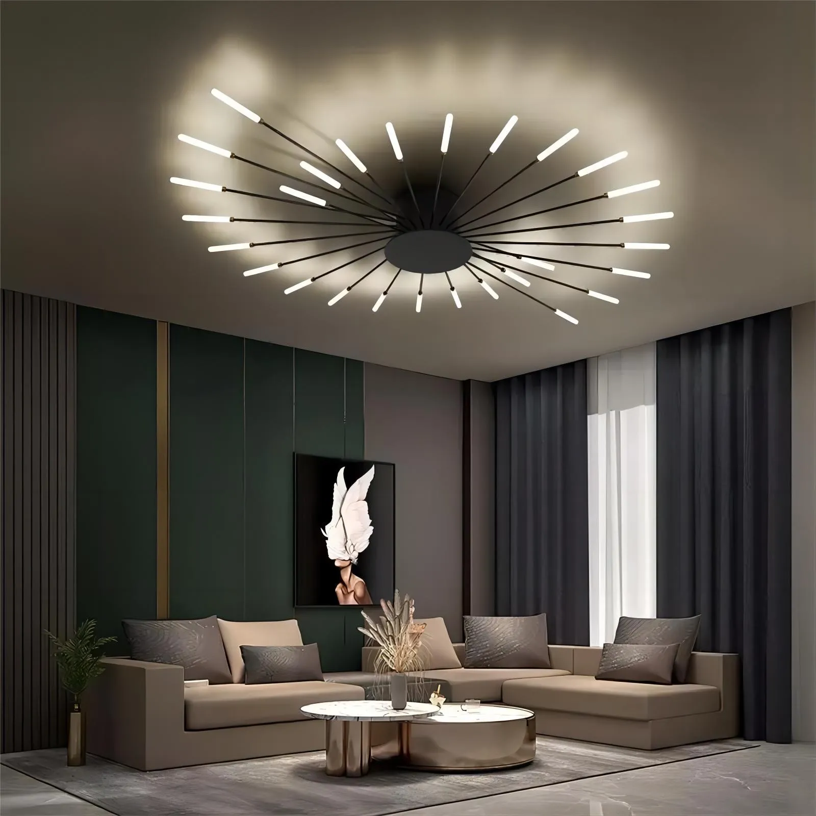 Moderne Spoetnik vuurwerk LED vertakkingsplafondlamp HL108