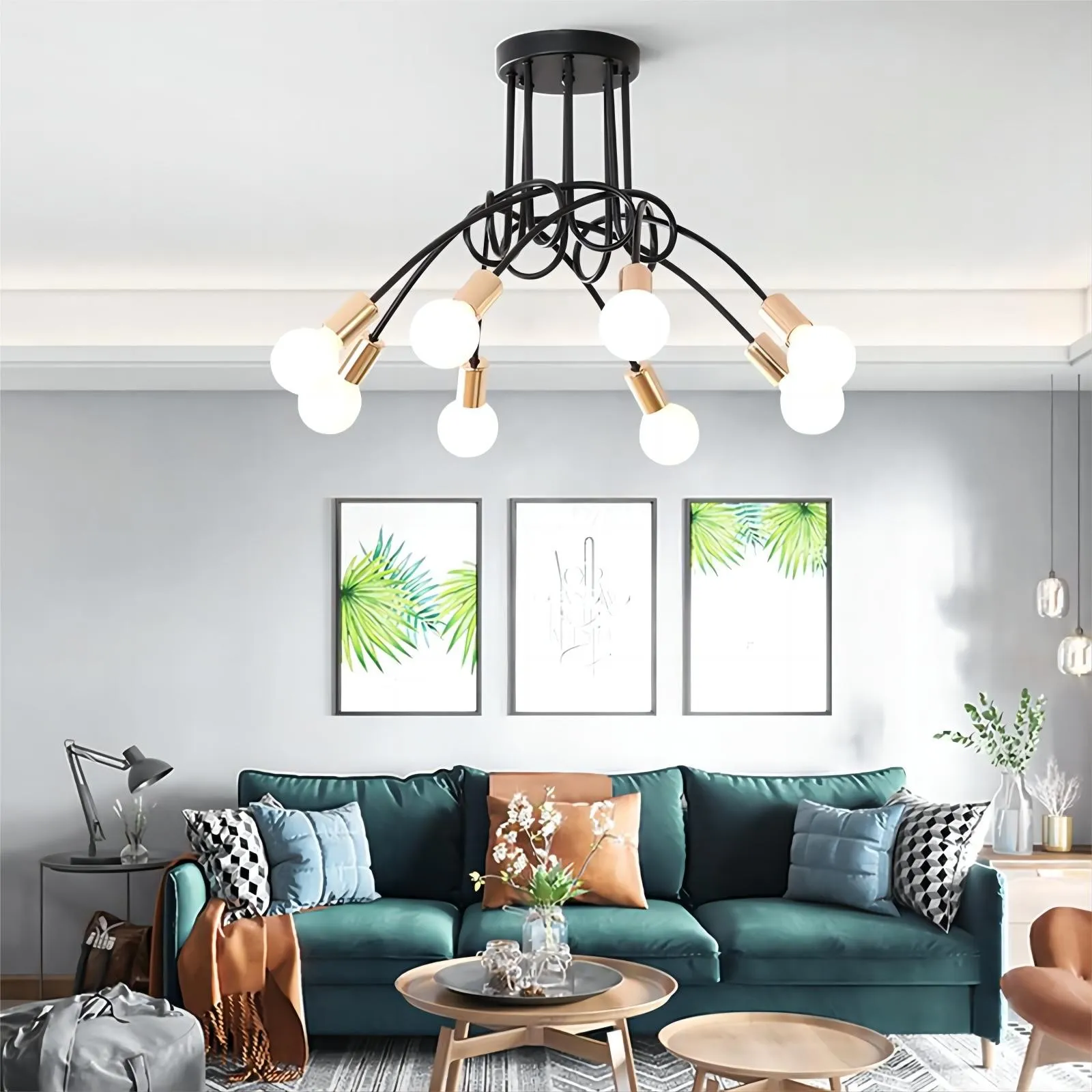 Scandinavische creatieve twist multi head kroonluchter HL174