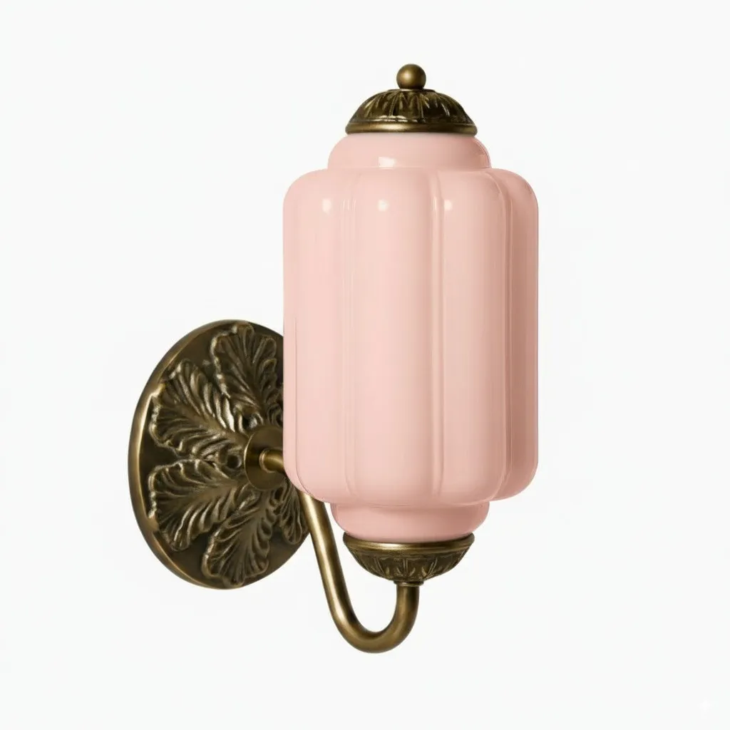 Vintage Melkglas Eloise Kandelaar Wandlamp HL844