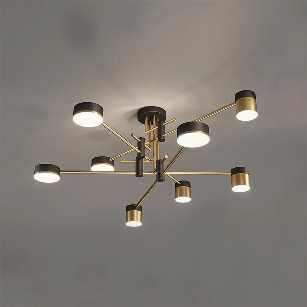 Luxe Spider Sputnik Design Metalen Schijf Plafondlamp HL1090