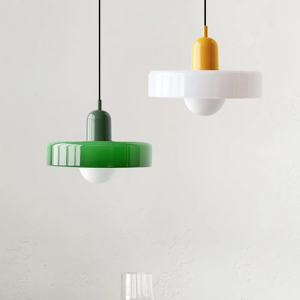 Kalo Disc Kleurrijke Hanglamp - Moderne Glazen Hanglamp voor de Eetkamer HL2447
