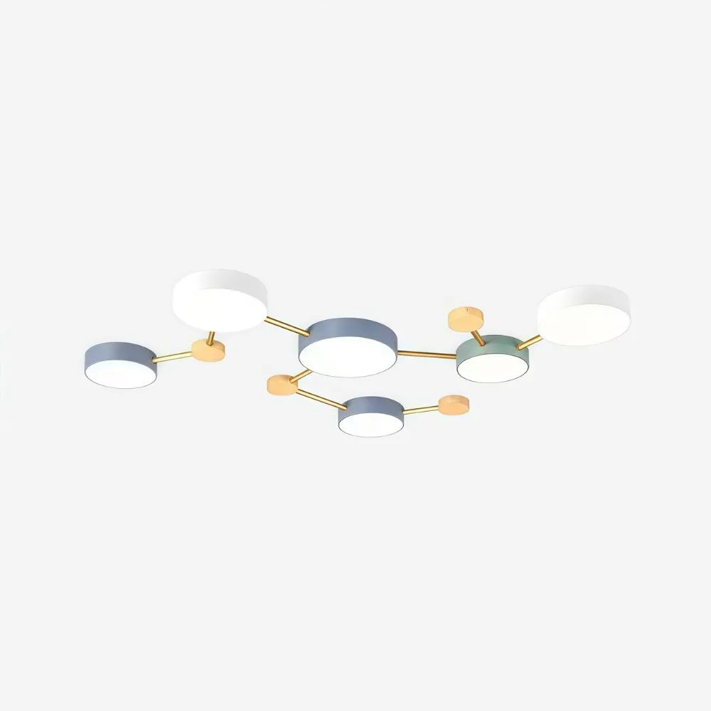 Nordic ronde LED plafondlamp - houten taklamp voor slaapkamer HL1347