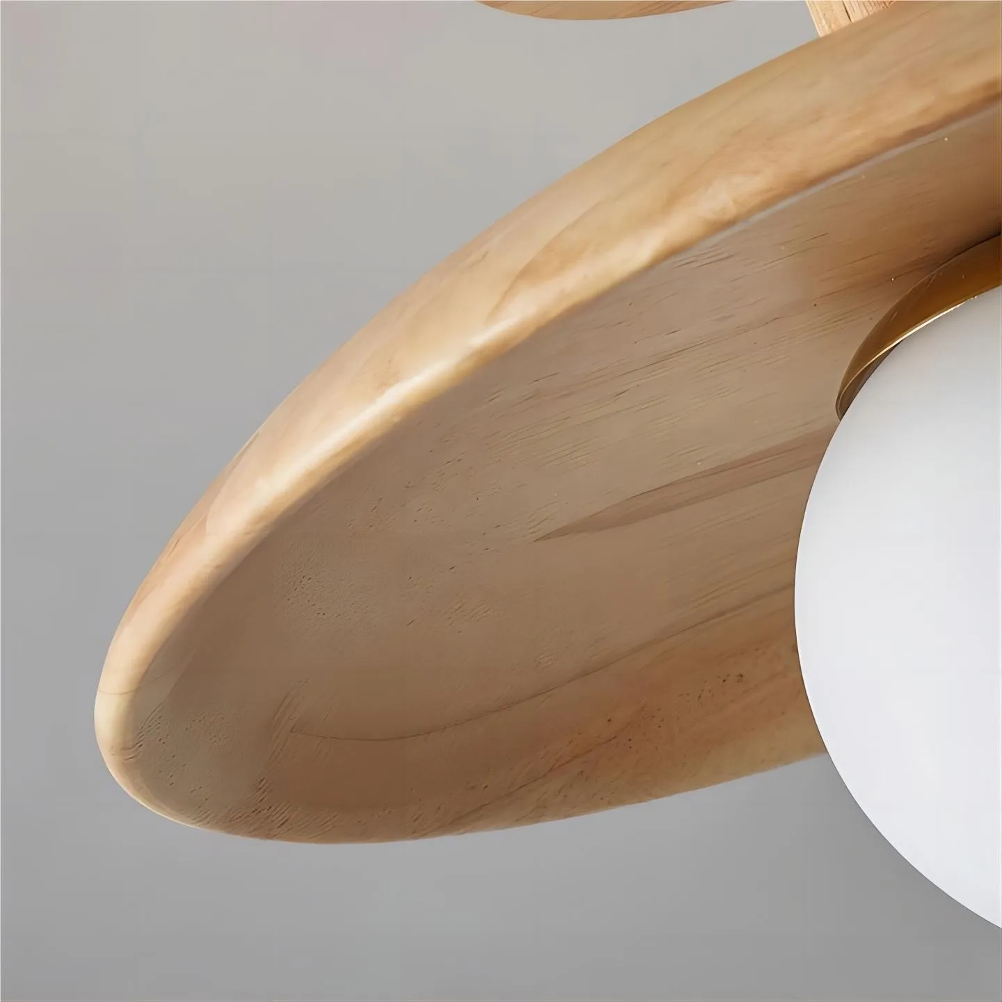 Rustieke Plafon houten glazen plafondlamp HL93