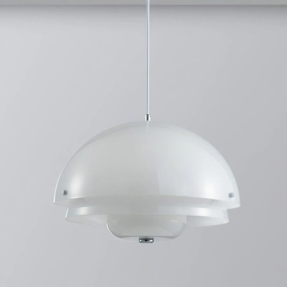 Moderne Melk Witte Multilagen Sferische Hanglamp HL309