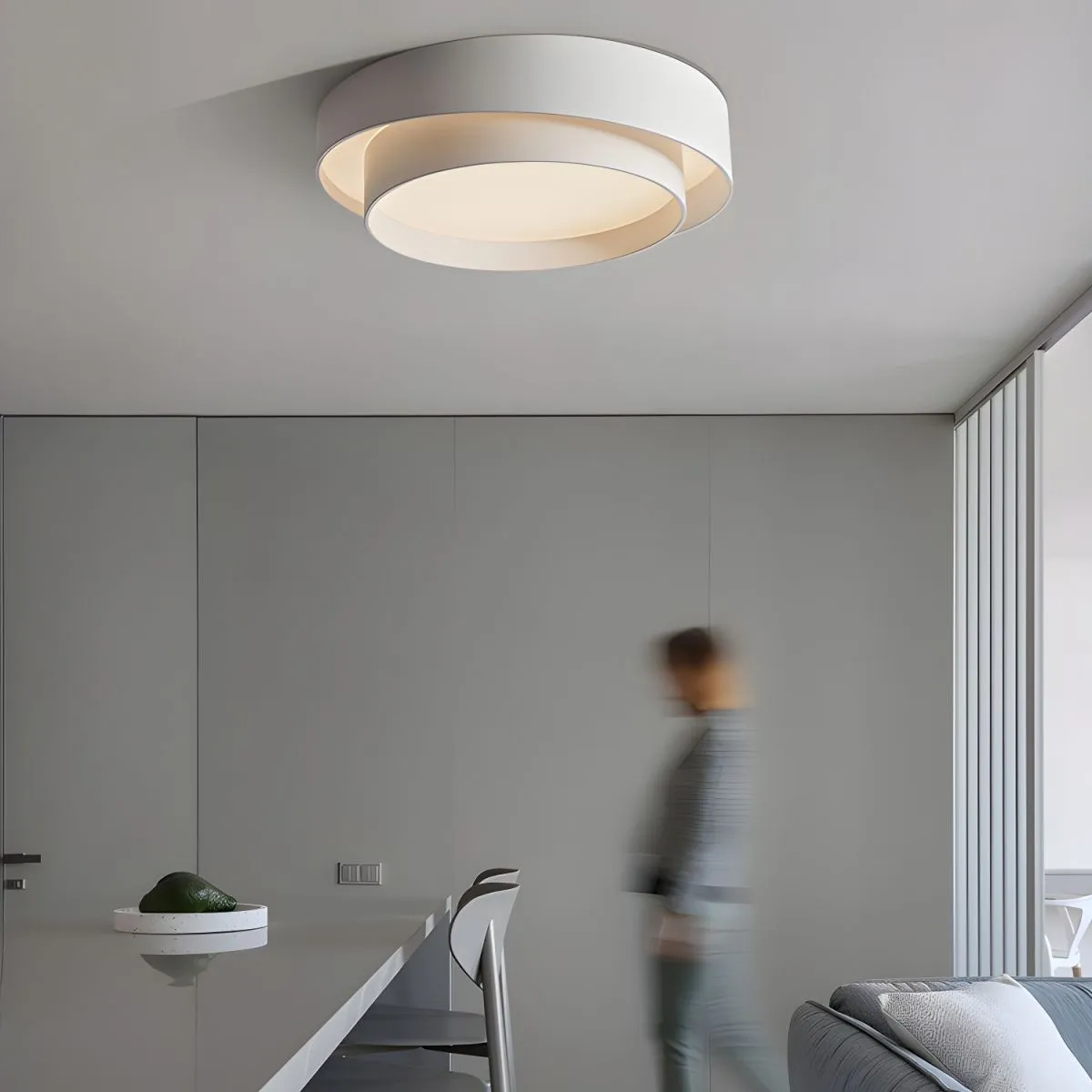 Dubbele ronde schijf Melody plafondlamp HL165