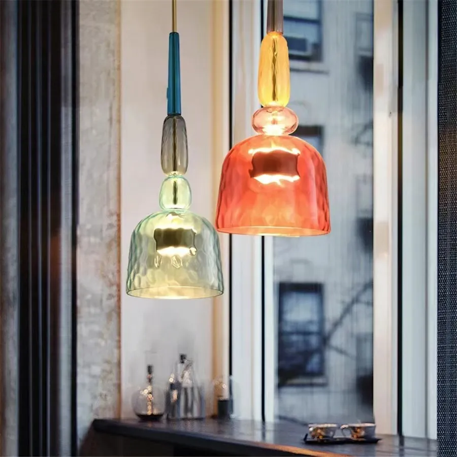 Scandinavische Macaron glas-in-lood design hanglamp HL213