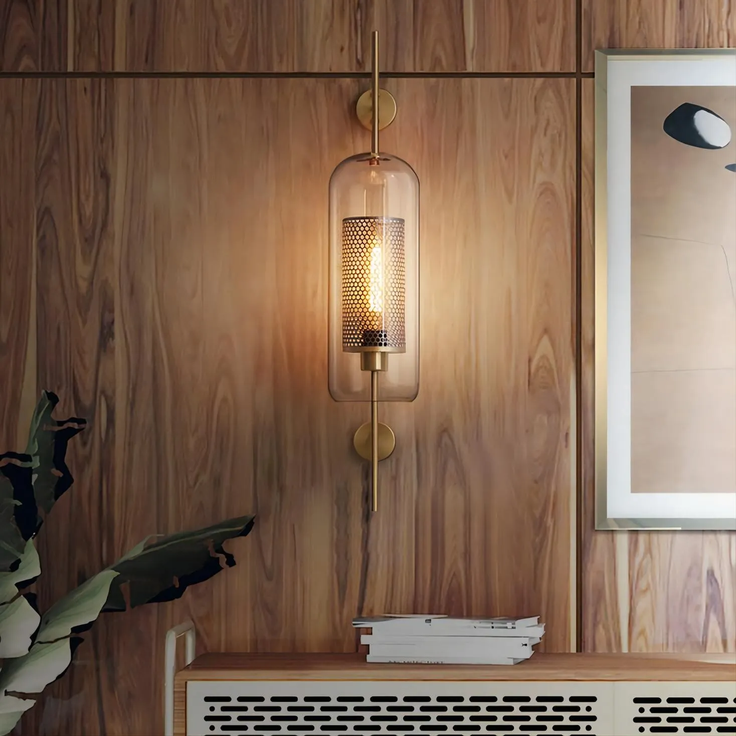 Vintage Glazen Wandlamp Woonkamer Industrieel HL50