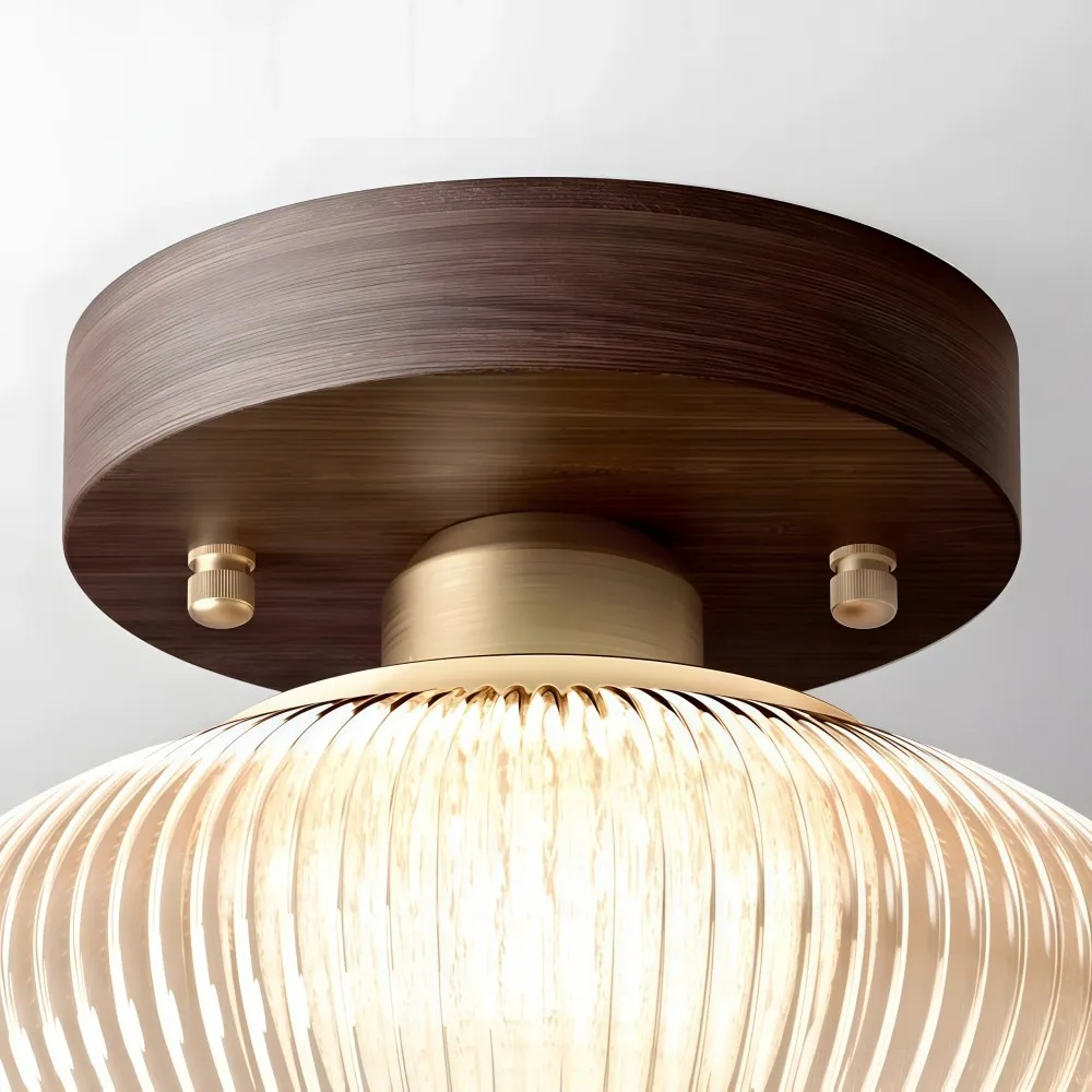 Soliro moderne glazen koepelplafondlamp met strakke, minimalistische vorm voor keukens en woonkamers HL2428