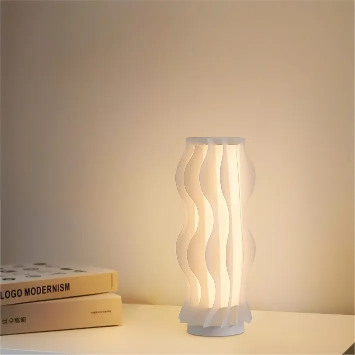Damp Hula Wave vormige tafellamp voor slaapkamer