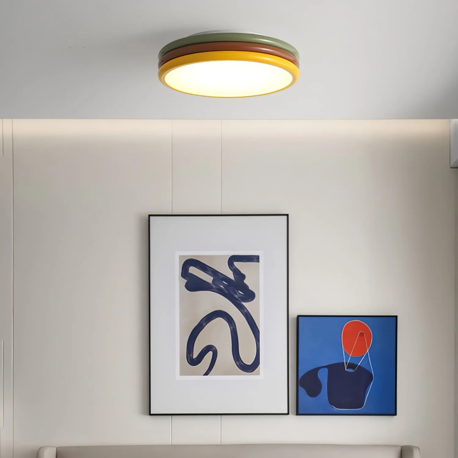 Scandinavische eenvoudige kleurrijke plafondlamp van acryl voor slaapkamer HL486