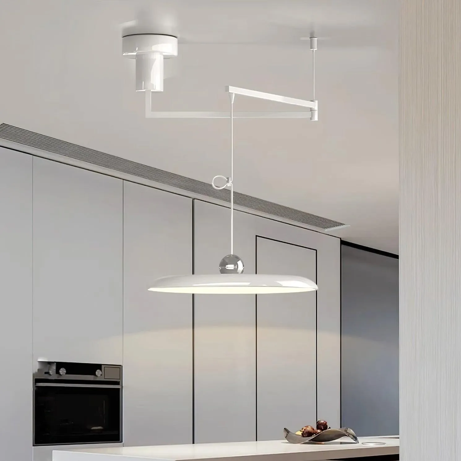 Eenvoudige moderne verstelbare hanglamp met zwenkarm HL885