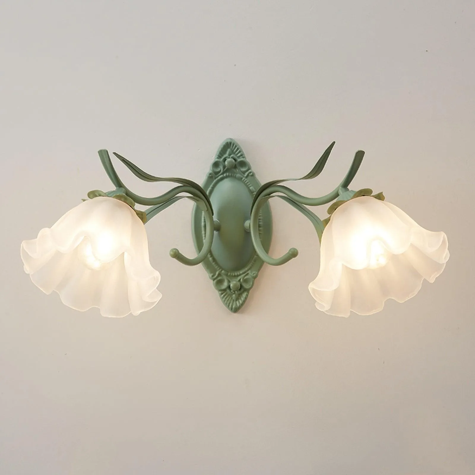 Nordic Retro Leliebloem Glazen Wandlamp HL304