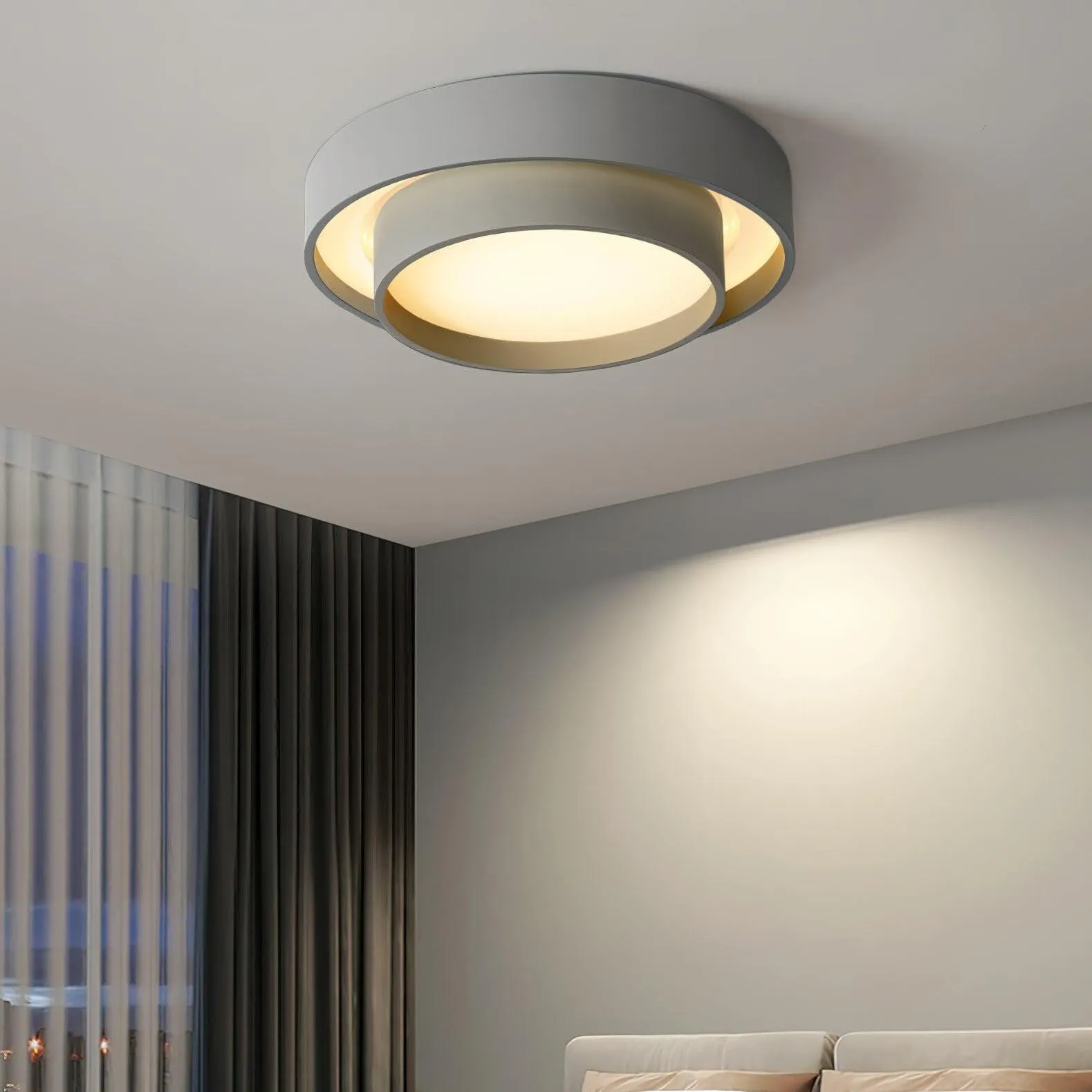 Dubbele ronde schijf Melody plafondlamp HL165