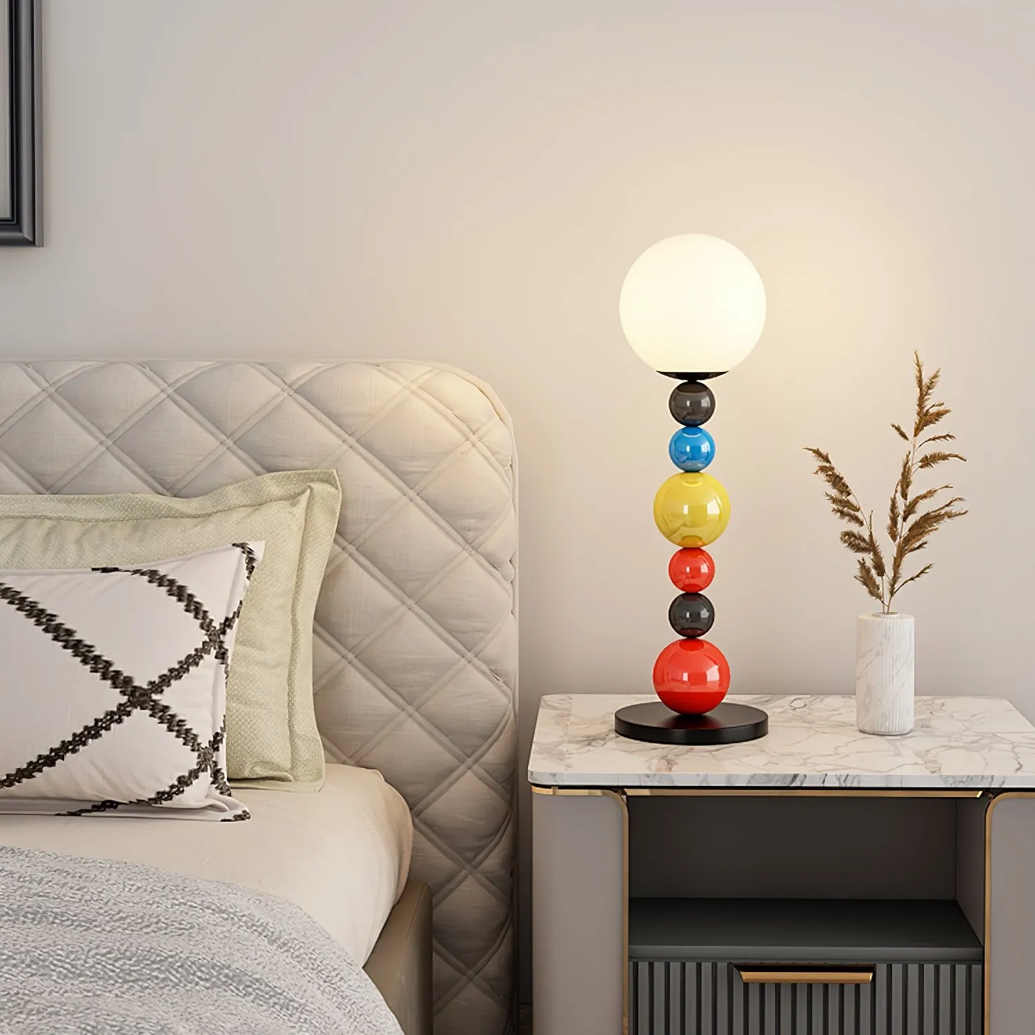 Kleurrijke ronde bol vloerlamp HL485