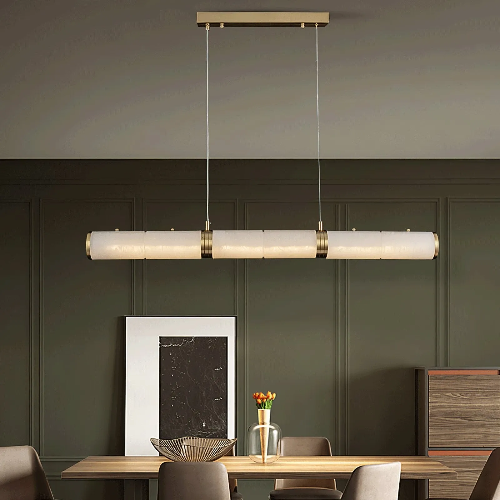 Luxe albasten balken hanglamp HL345