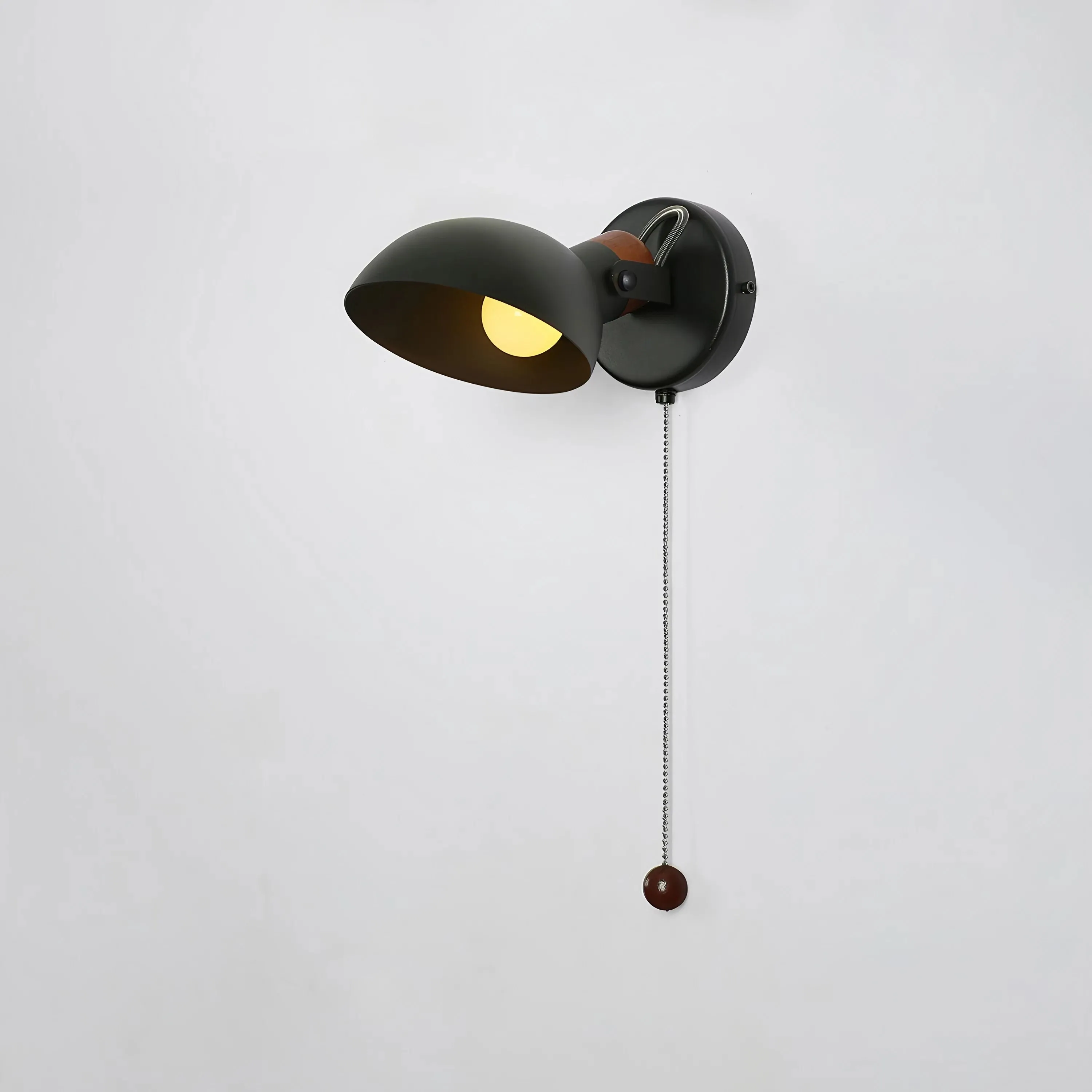 Scandinavische draaibare metalen houten wandlamp HL74