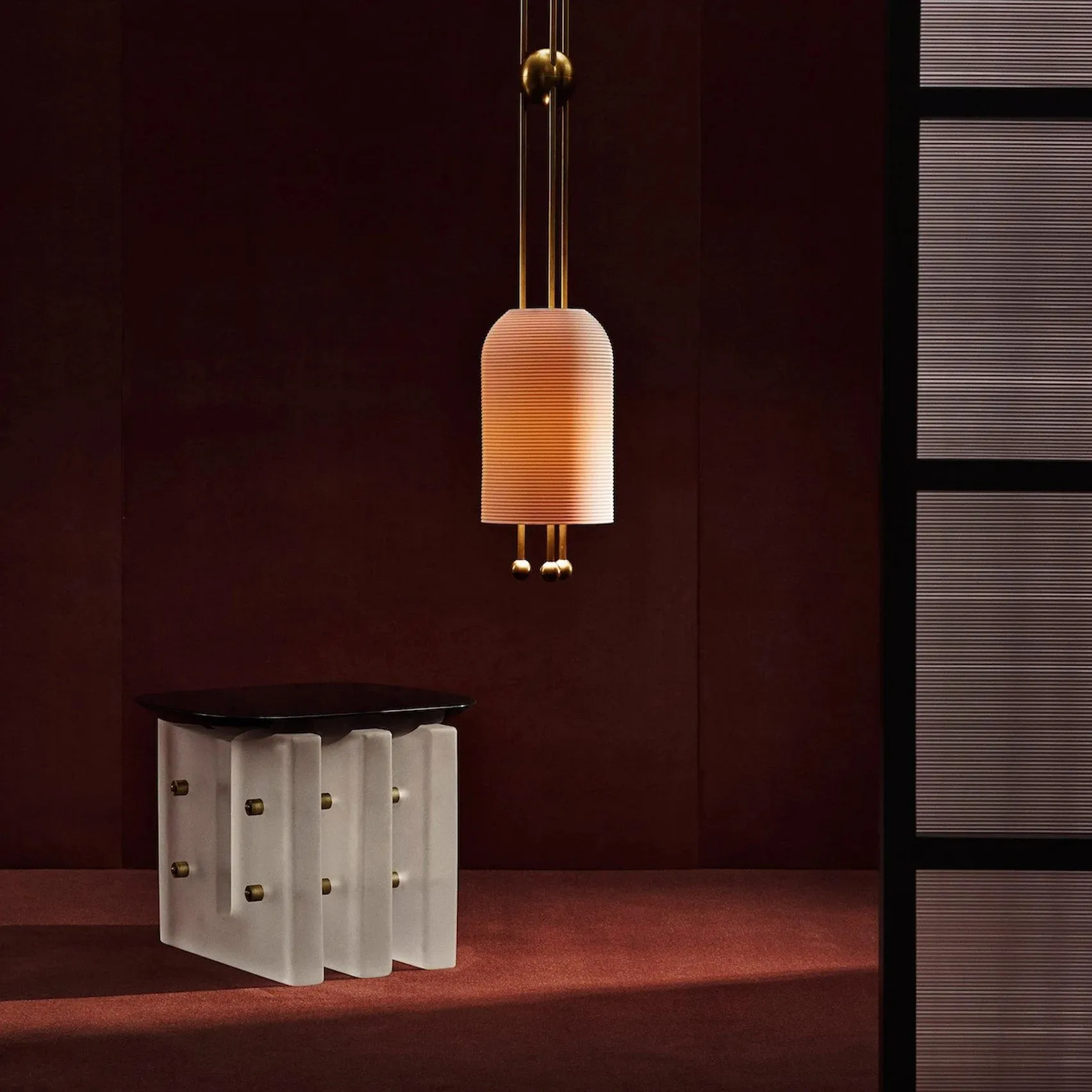 Hanglamp met glazen lantaarn HL3032