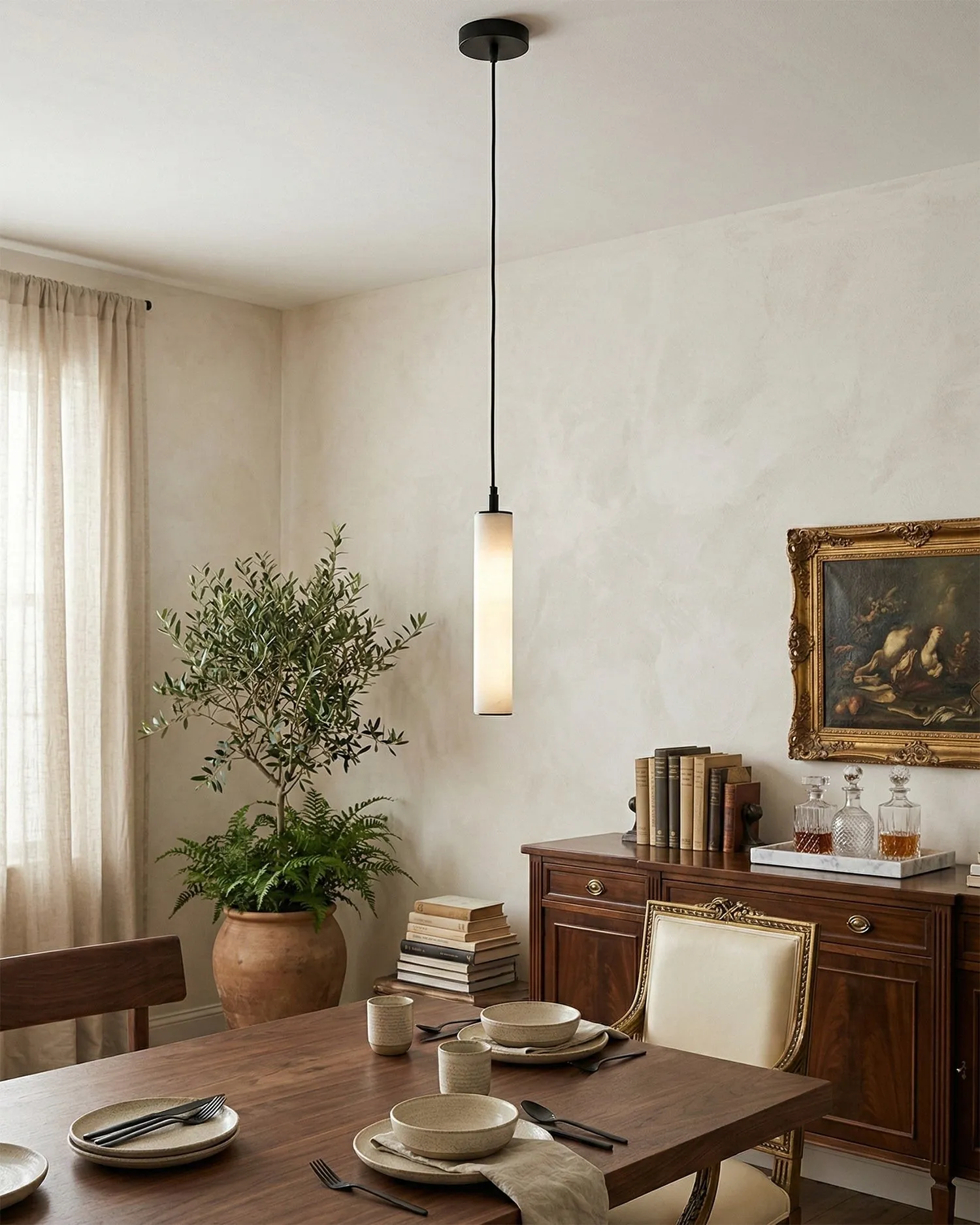 Calder Alabaster Tube Hanglamp HL2900