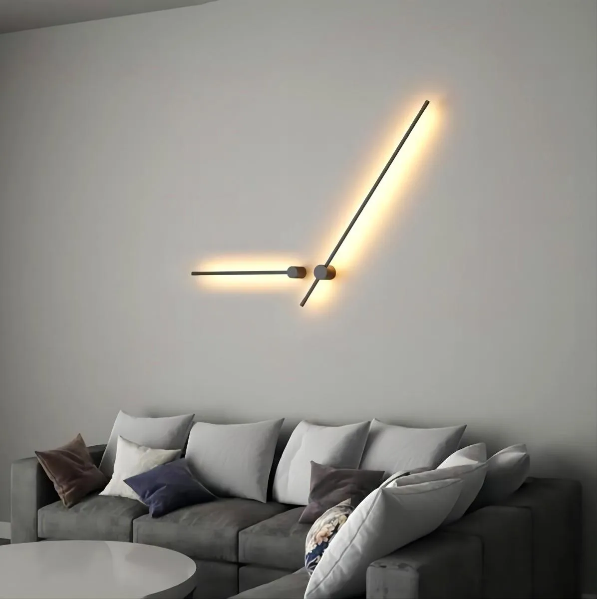 Moderne Industriële Zwarte Lineaire LED Binnen Wandlampen HL182
