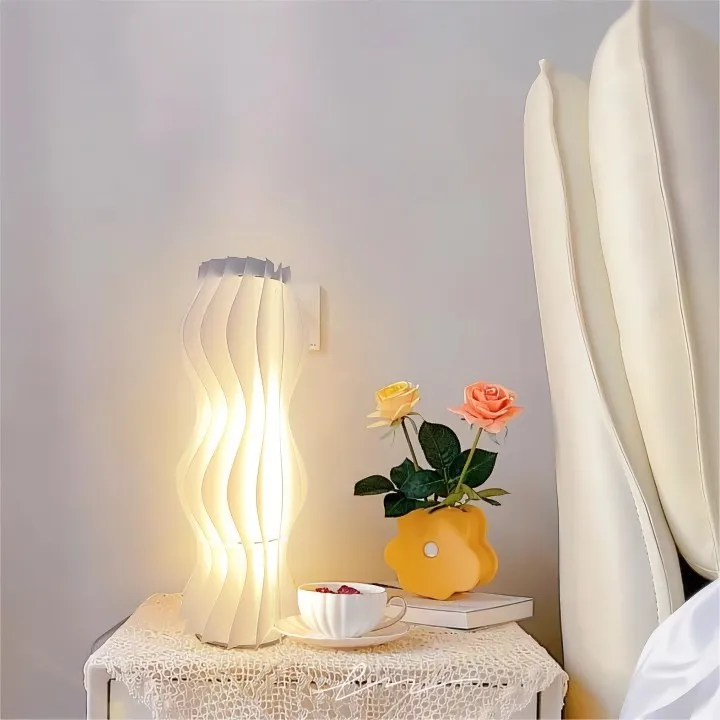 Damp Hula Wave vormige tafellamp voor slaapkamer