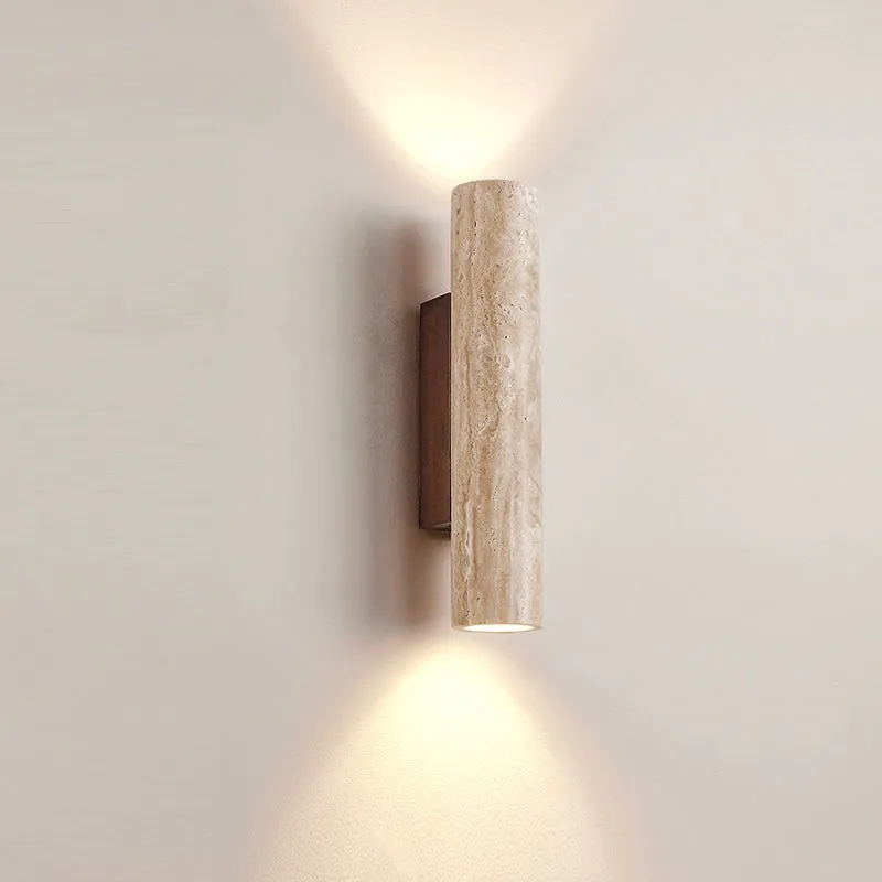 Japandi Tube Travertine Minimalistische Wandlamp HL1286