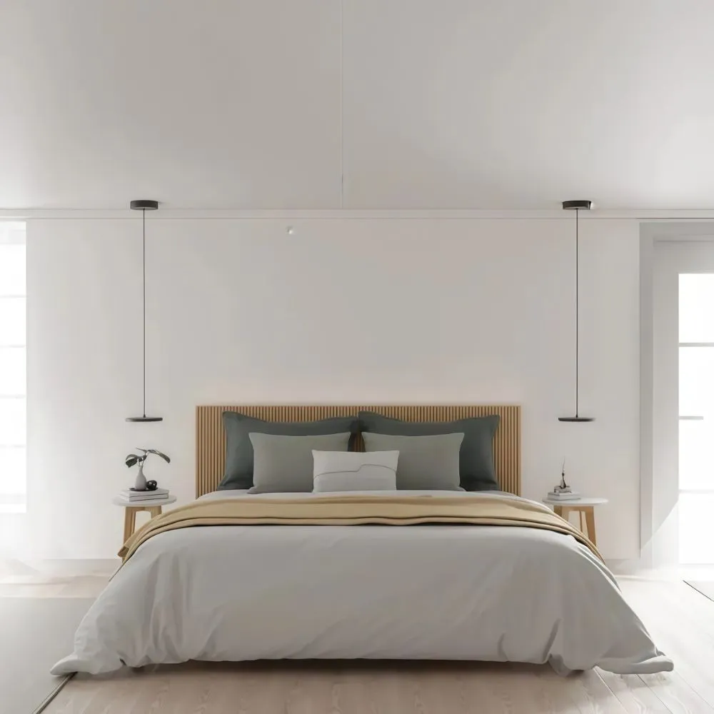 Schijfvormige Moderne Hanglamp - Zwart Wit LED Ontwerp HL1051