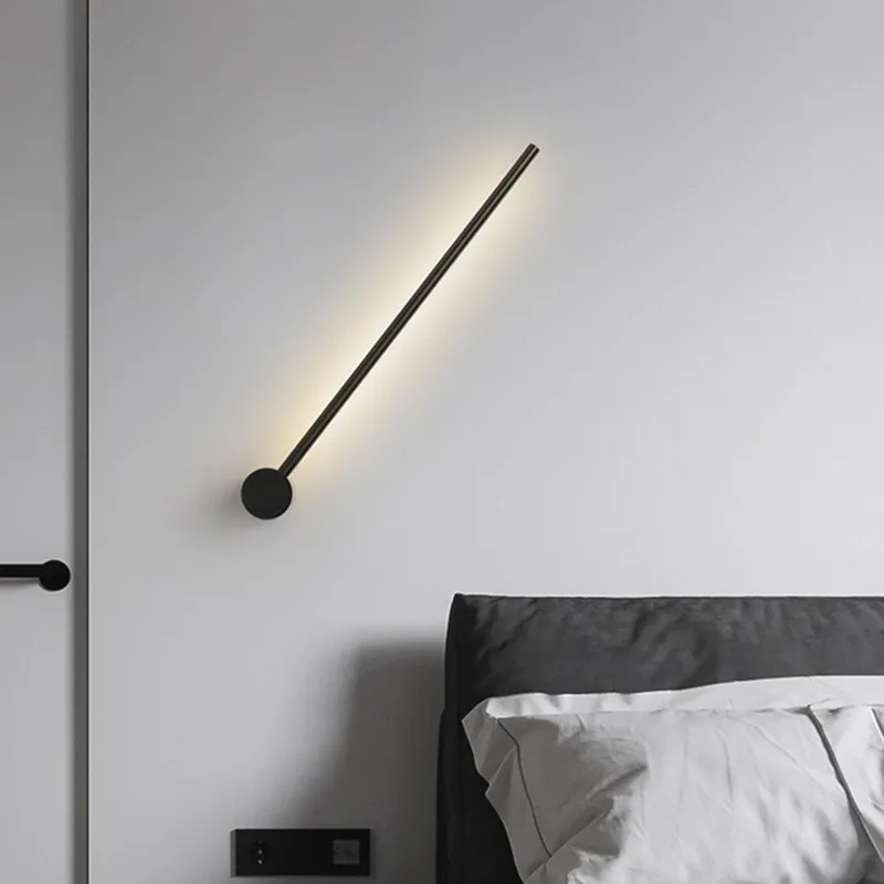 Industriële zwarte lineaire LED wandlamp HL159