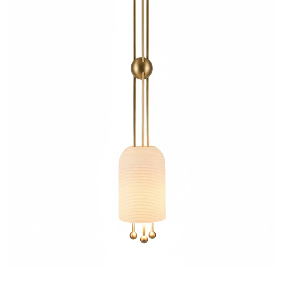 Hanglamp met glazen lantaarn HL3032