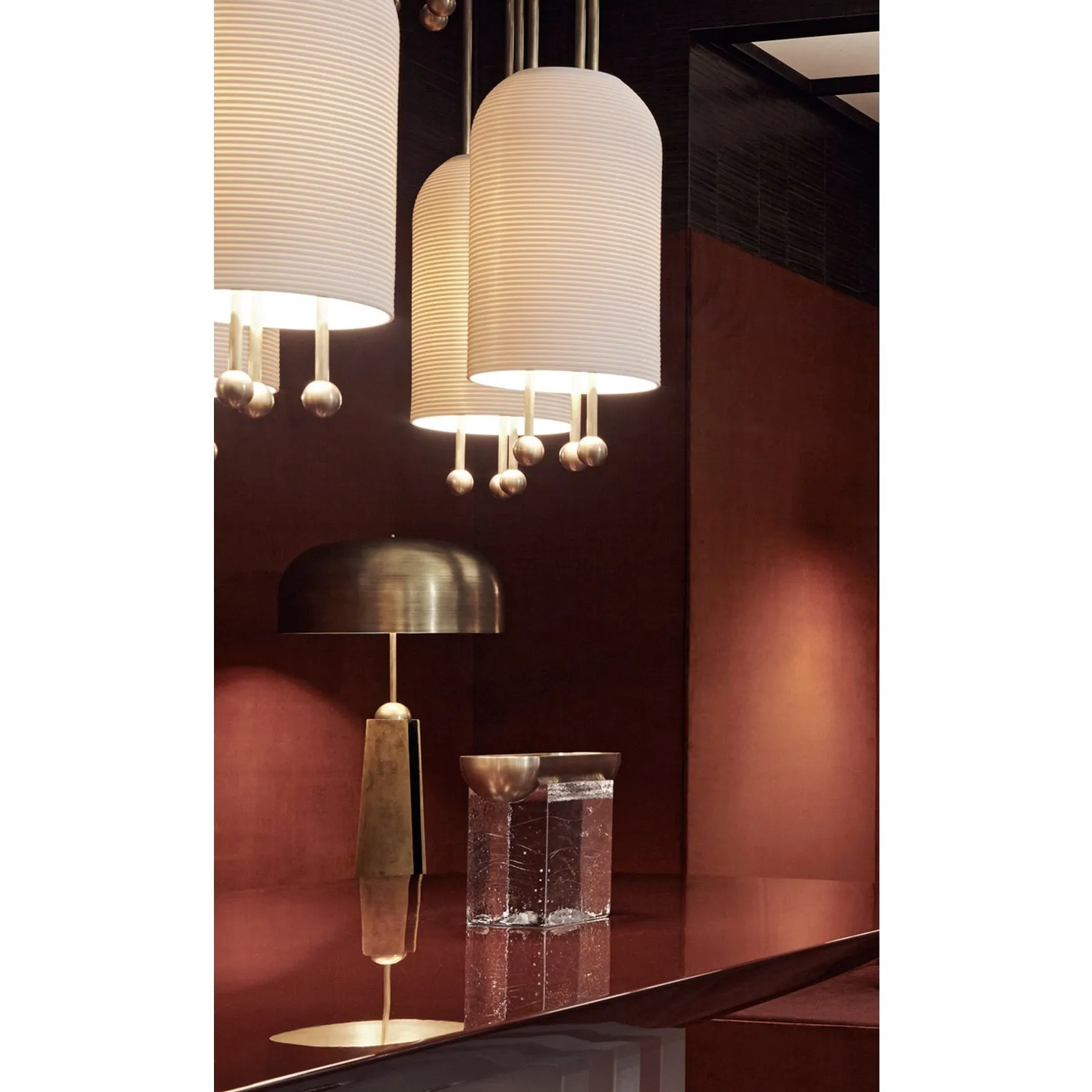 Hanglamp met glazen lantaarn HL3032