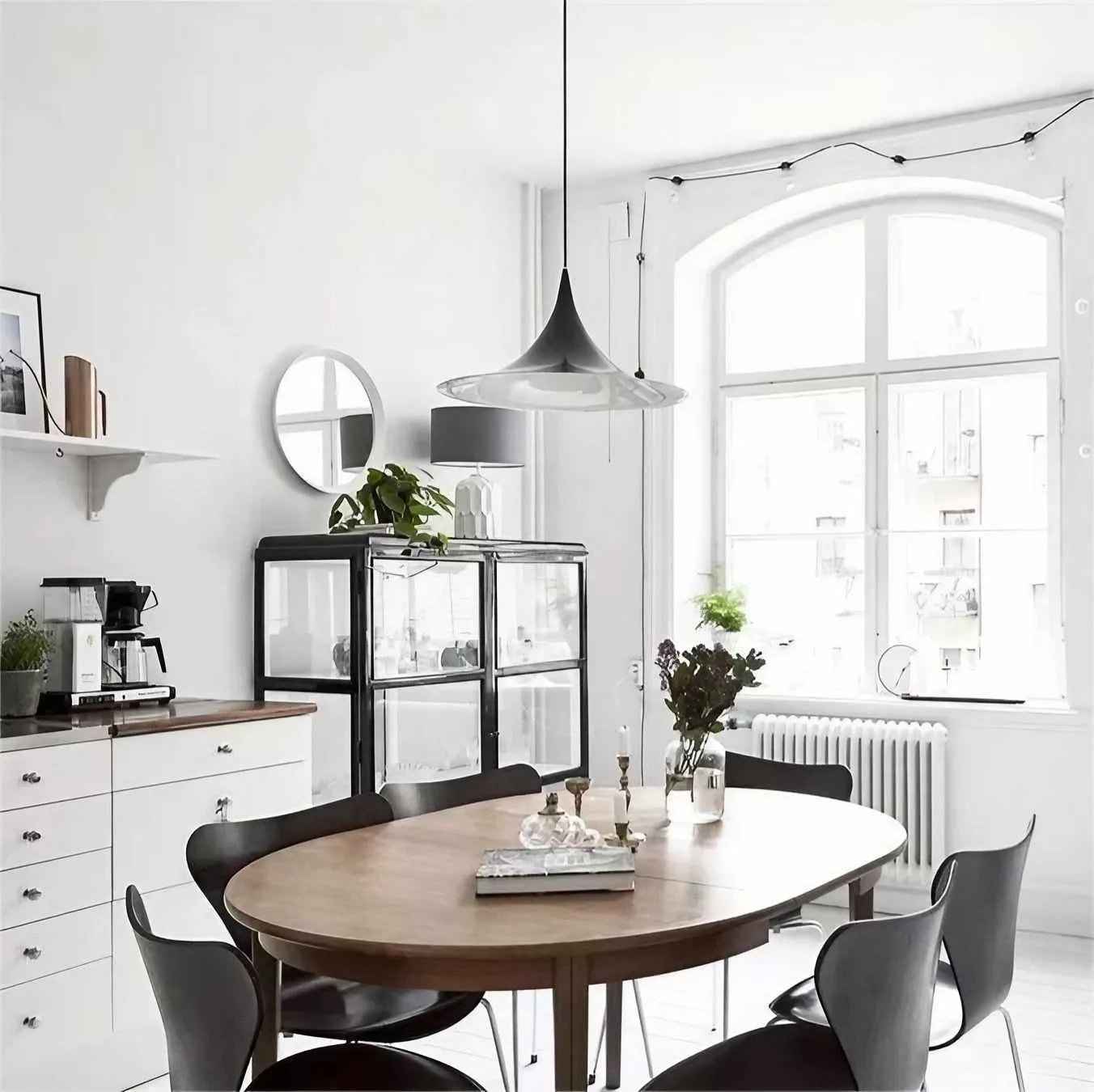 Mid Century Moderne Hoor Metalen Hanglamp