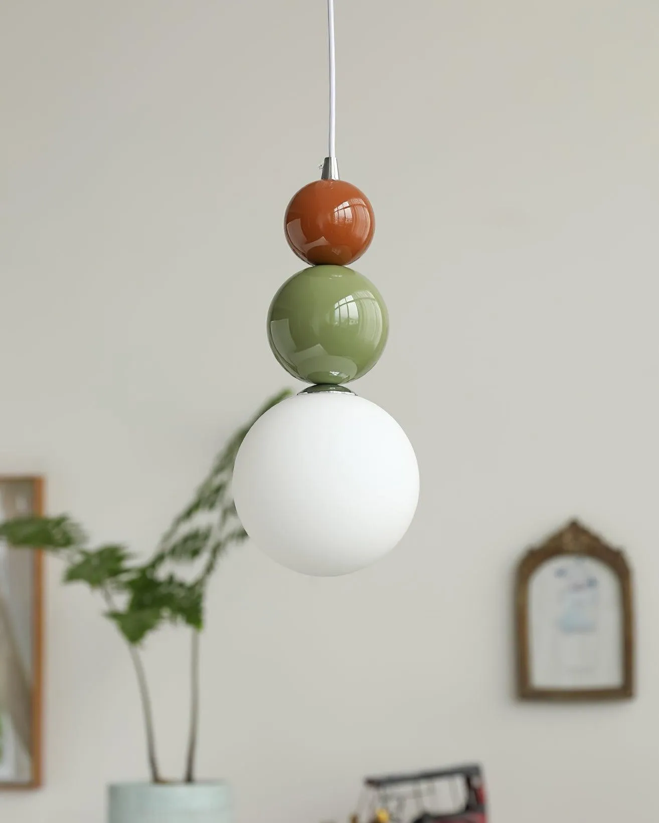 Nordic Cream Moderne Eenvoudige Dot Hanglamp HL460