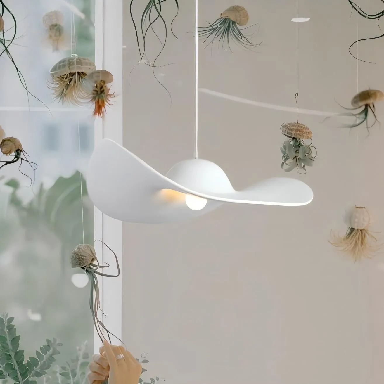 Italiaanse Hoed Vorm Hars Ontwerp Hanglamp HL310