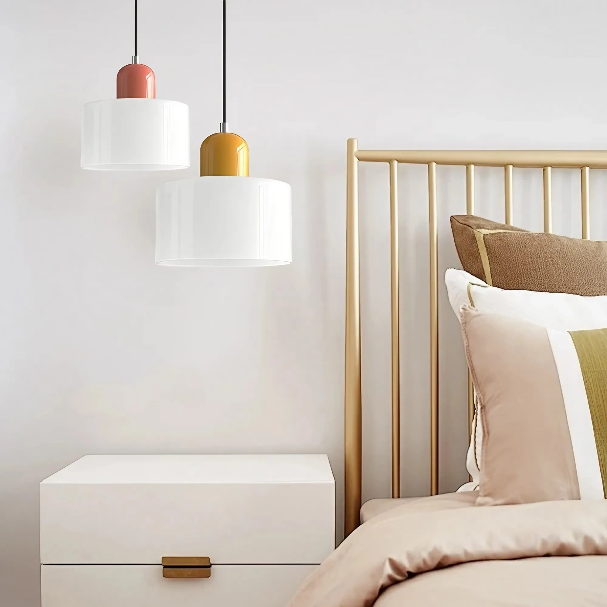 Kalo Cilinder Hanglamp - Glazen Lamp in Scandinavische Stijl voor Eet en Slaapkamer HL107