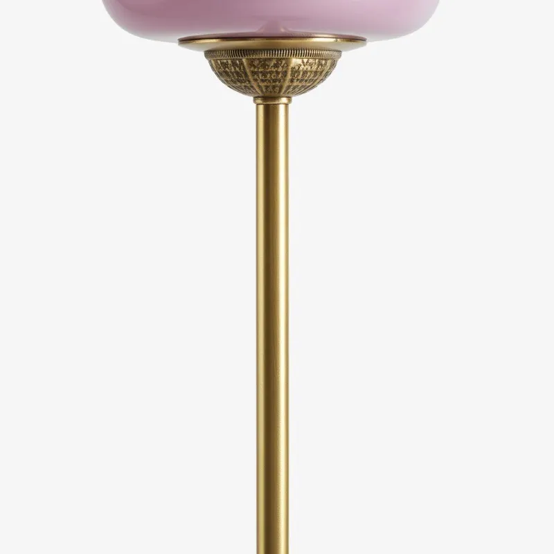 Eloise Vloerlamp van getextureerd glas in pompoenvorm - Organisch artistiek ontwerp en retrostijl voor de woonkamer HL2510